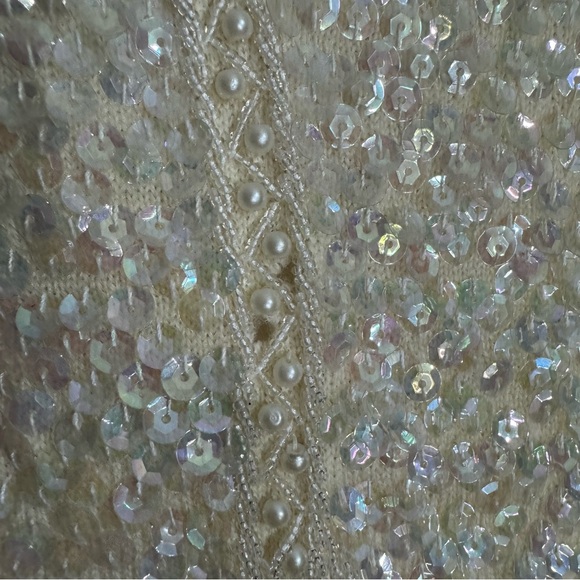 Vintage Alexander’s Beaded Sequin Wool Shell Top Hong Kong L - Picture 6 of 10